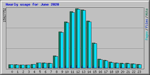 Hourly usage for June 2020