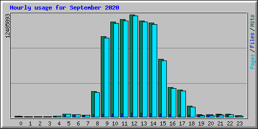 Hourly usage for September 2020